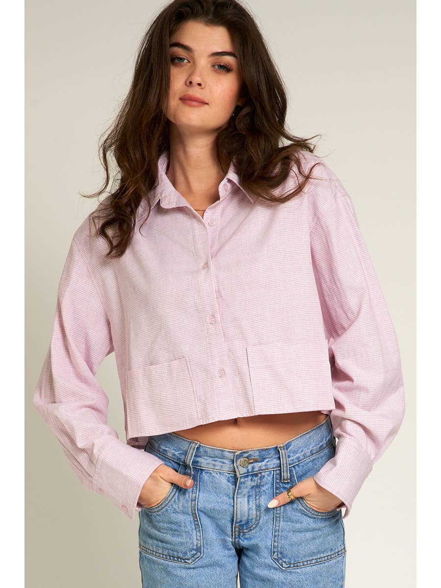 Alyssa Cropped Button Down