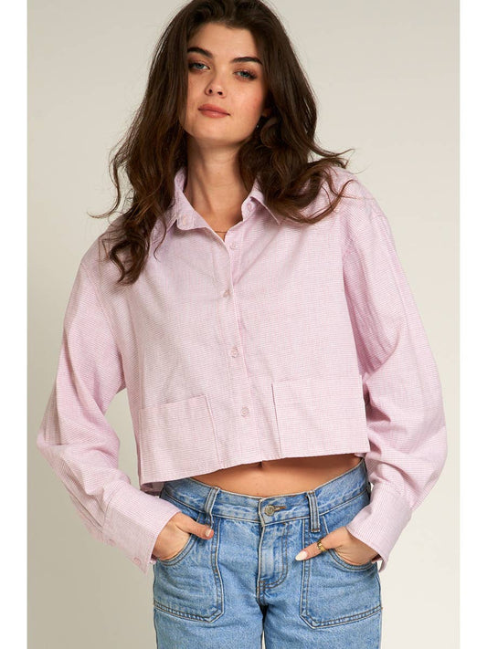 Alyssa Cropped Button Down