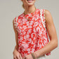Floral Print Scalloped Top