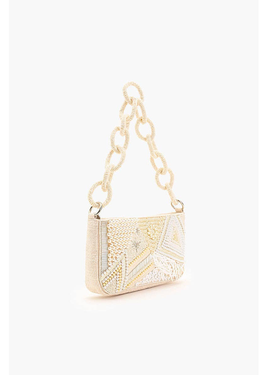 Shimmering Sands Embellished Shoulder Bag