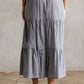 Tiered Gingham Maxi Skirt