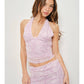 Yuna Paisley Halter Top in Pink