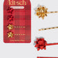 Metal Gift Bow Bobby Pins 4pc Set