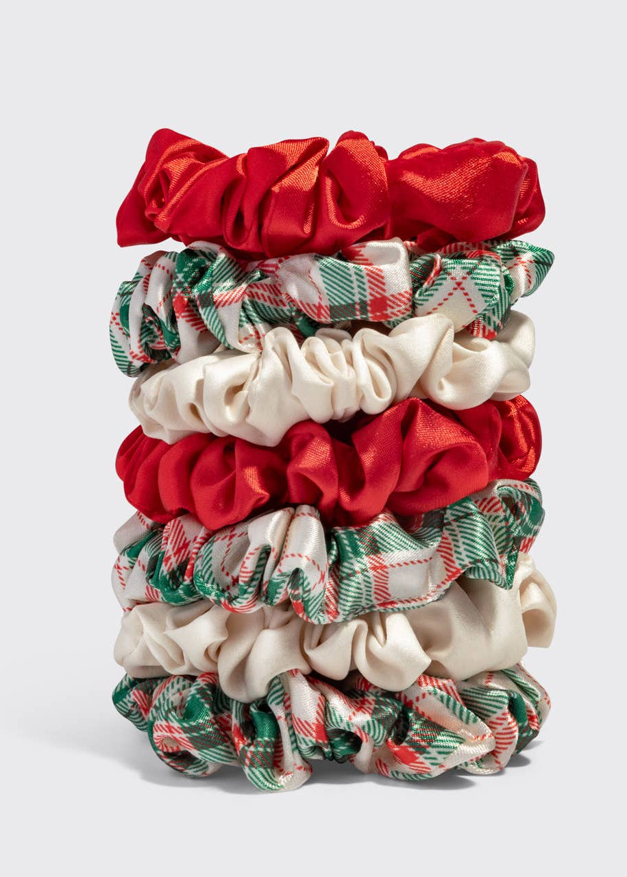 Holiday Ruched Scrunchies 7pc Set