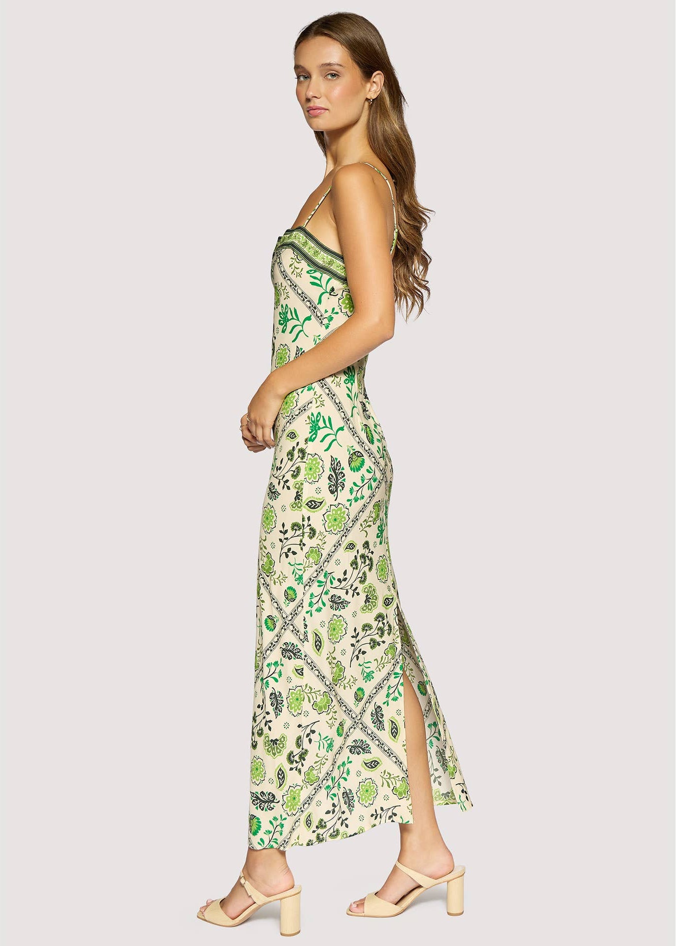 Spring Green Floral Dress