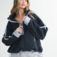 Trim Fleece Half-Zip in Navy