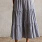 Tiered Gingham Maxi Skirt