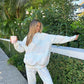 Quilted Pastel Joggers : Shades of Blue