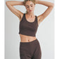 Mocha Cropped Sweater with Knit Tank Set