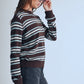 Stripe Crewneck in Chocolate