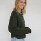 Clara Cardigan in Hunter Green