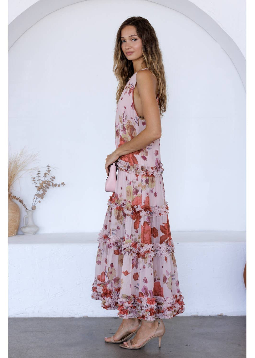 Floral Ruffle Tiered Dress
