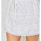 Lace and Pintuck Detail Skirt