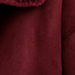 Fur Zip Up Suede Jacket in Burgandy