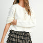 Tie-Front Long Sleeve in Ivory