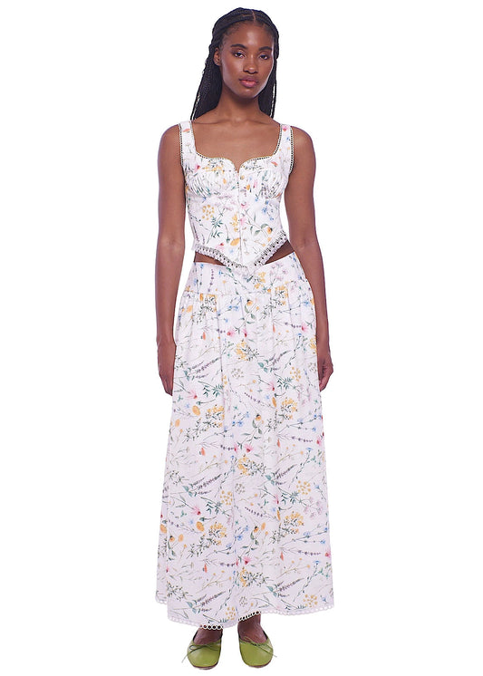 Camila Maxi Skirt in Wildflower