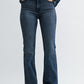 Dark Wash High Rise Cut Flare by JBD