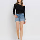 High Rise Bandless Boyfriend Shorts