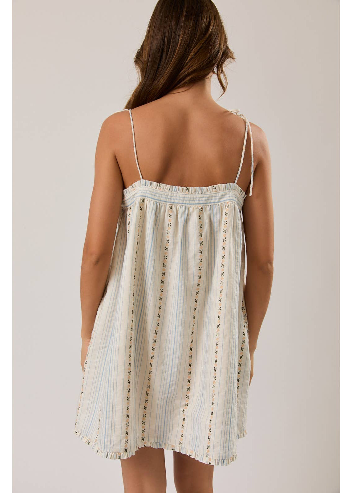 Shoulder Tie Mini Dress
