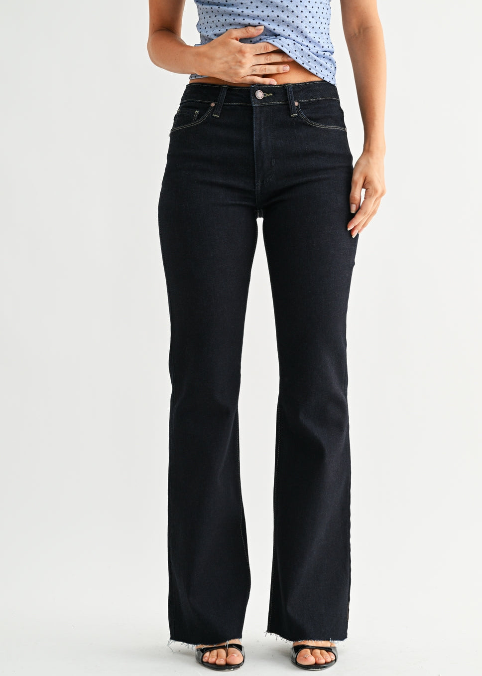 High Rise Scissor Cut Flare Jeans