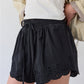 Scallop Black Shorts
