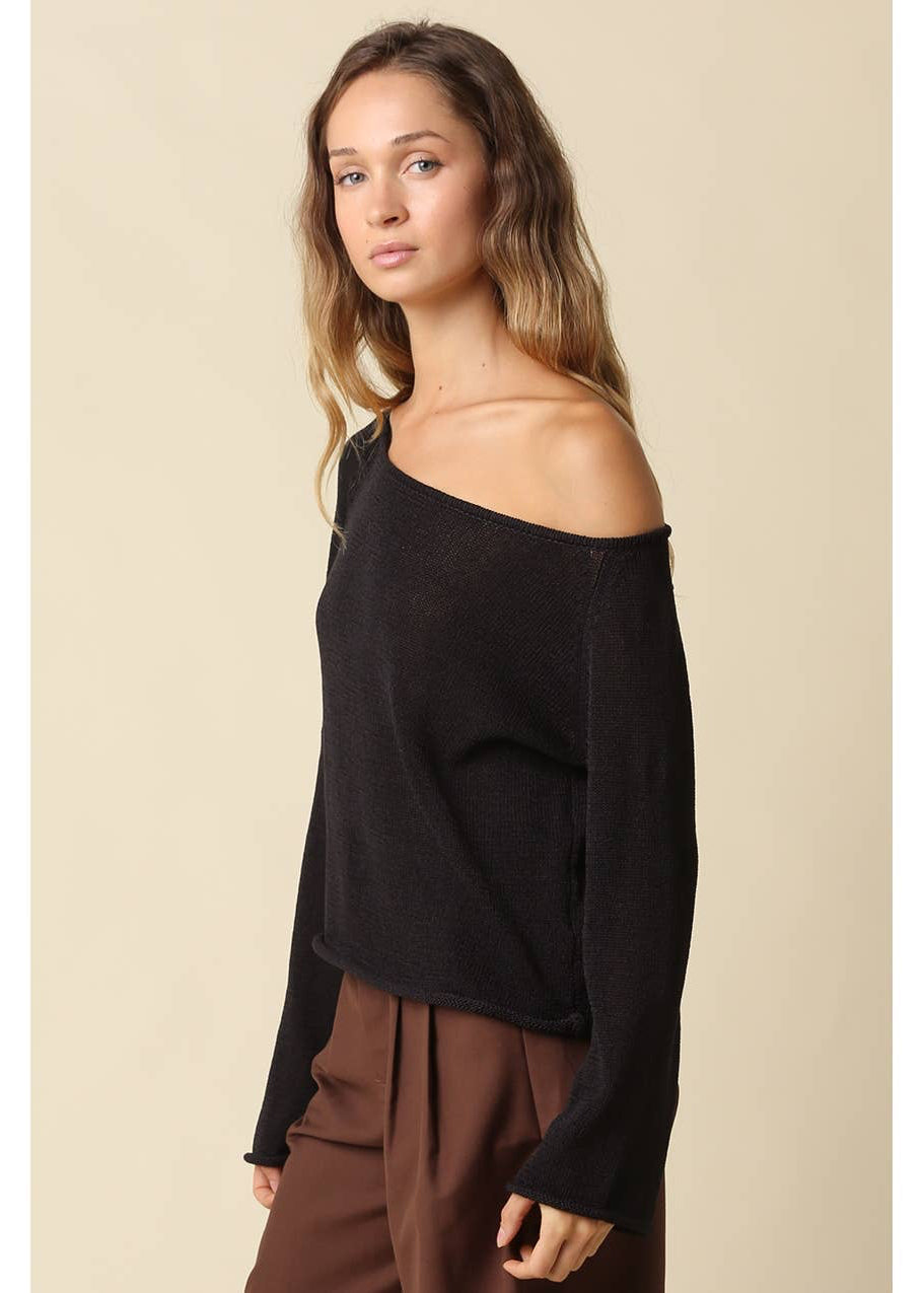 One Shoulder Knit Top