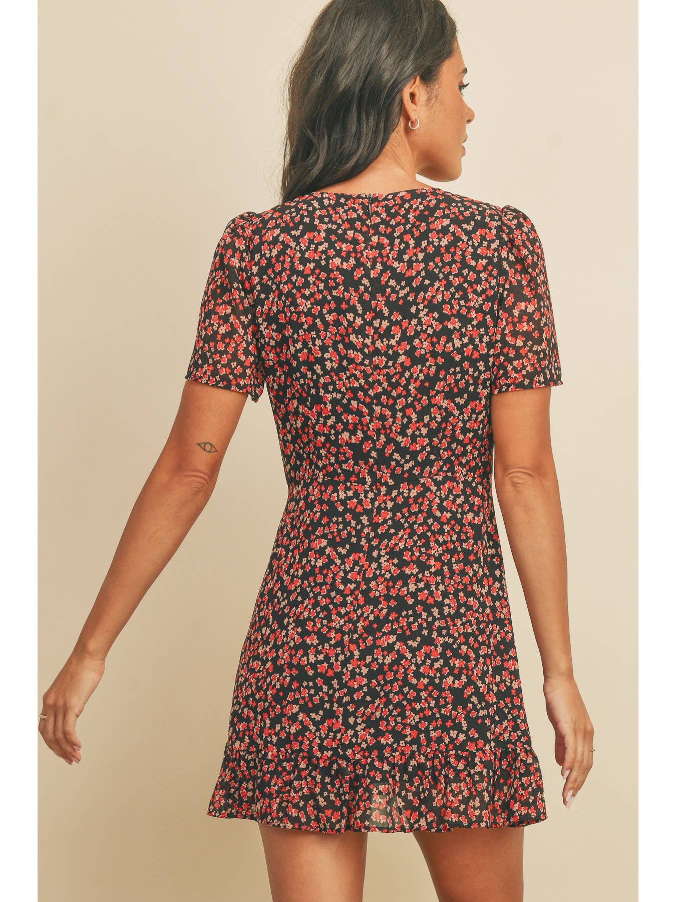 Berry Blossom A-Line Mini Dress