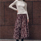 Floral Organza Pleated Circle Midi Skirt