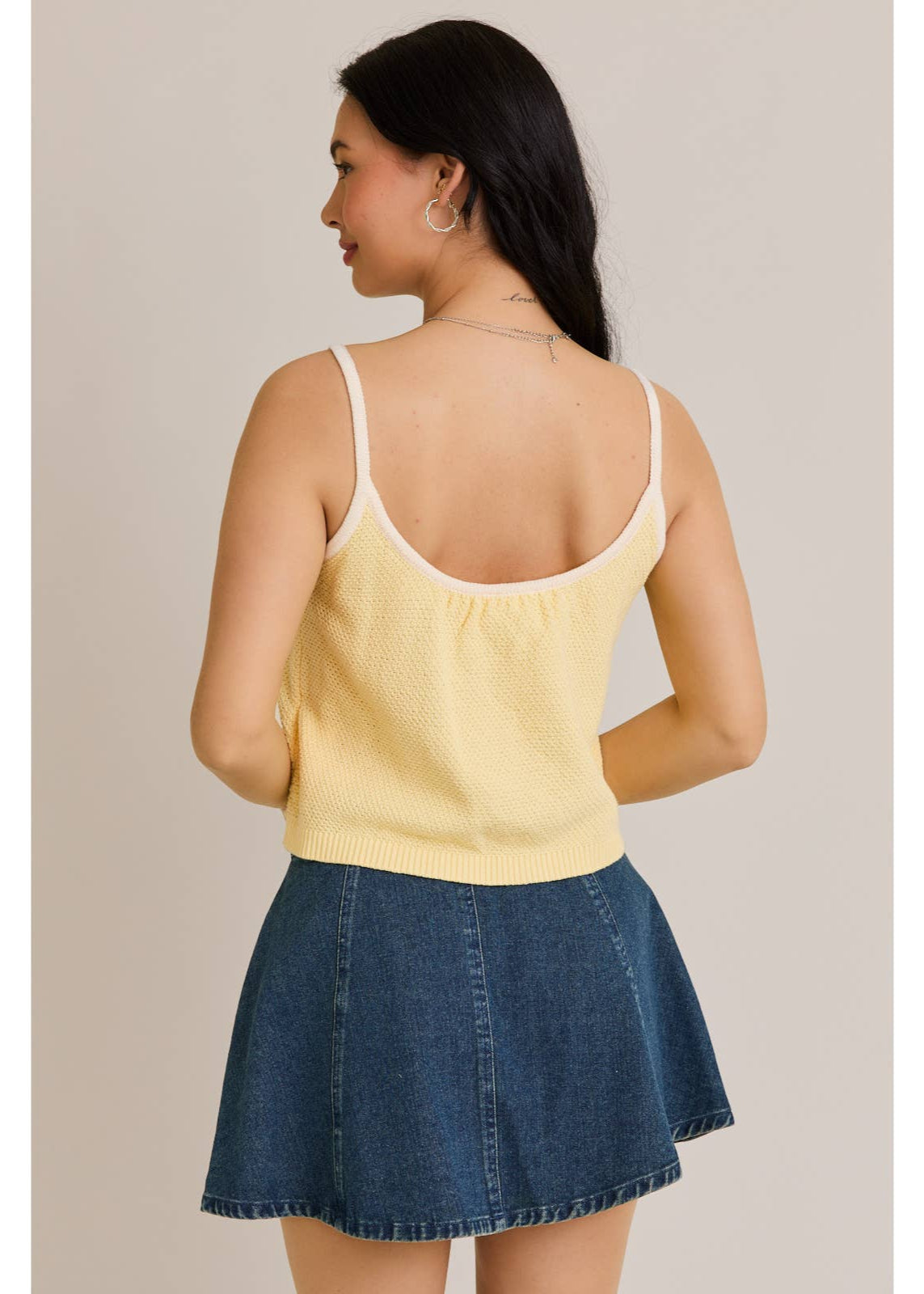 Lemon Drop Knit Tank