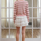 Pink Striped Button Up Cardigan