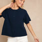 Round Neck Short Sleeve Sweater Cardigan