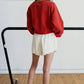 Scallop White Shorts