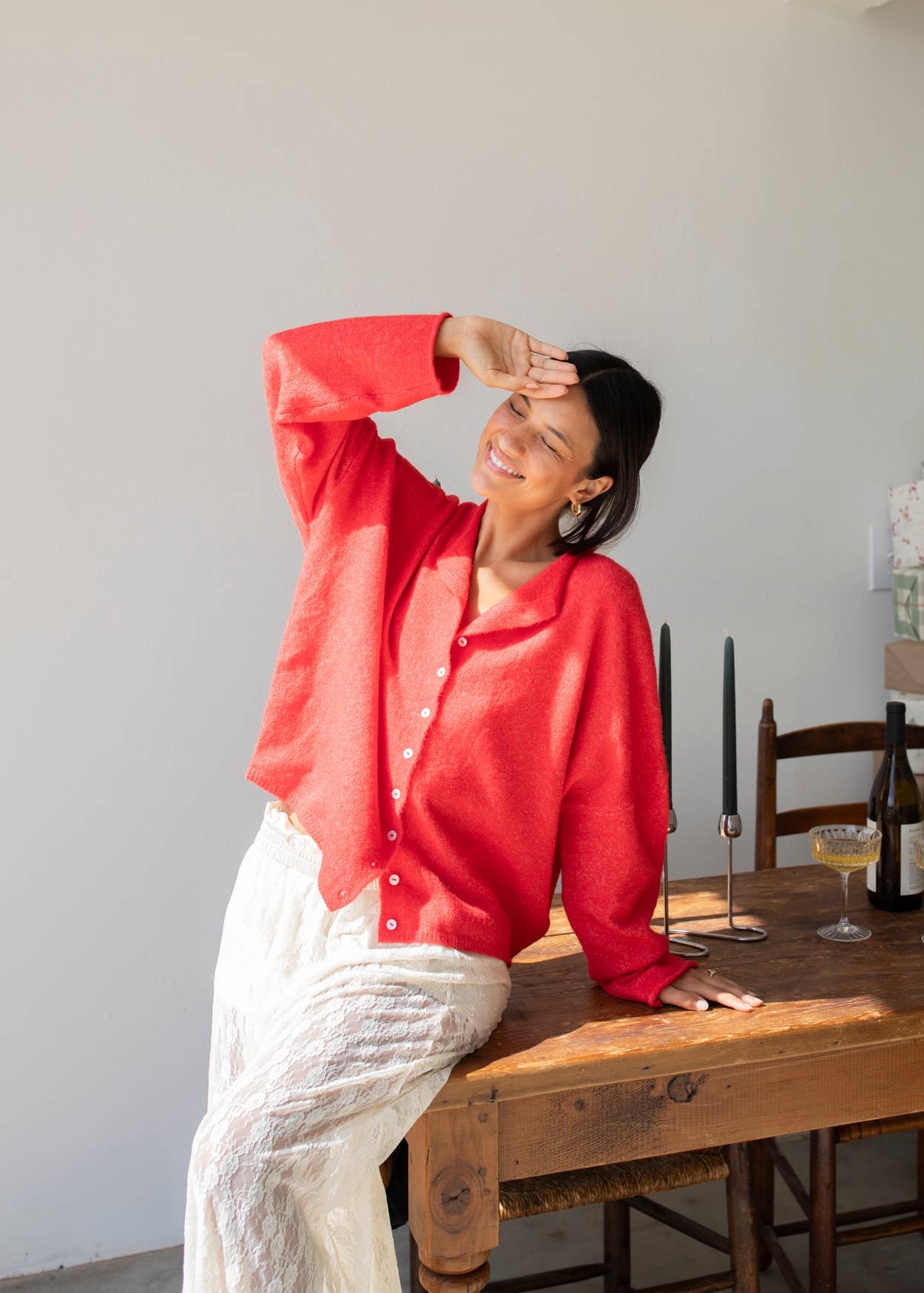 Clara Cardigan in Red