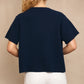 Round Neck Short Sleeve Sweater Cardigan