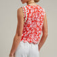 Floral Print Scalloped Top