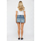 Mid Rise Mini Denim Skirt