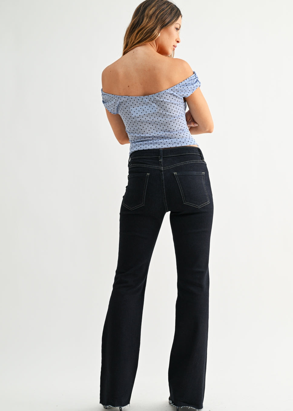 High Rise Scissor Cut Flare Jeans