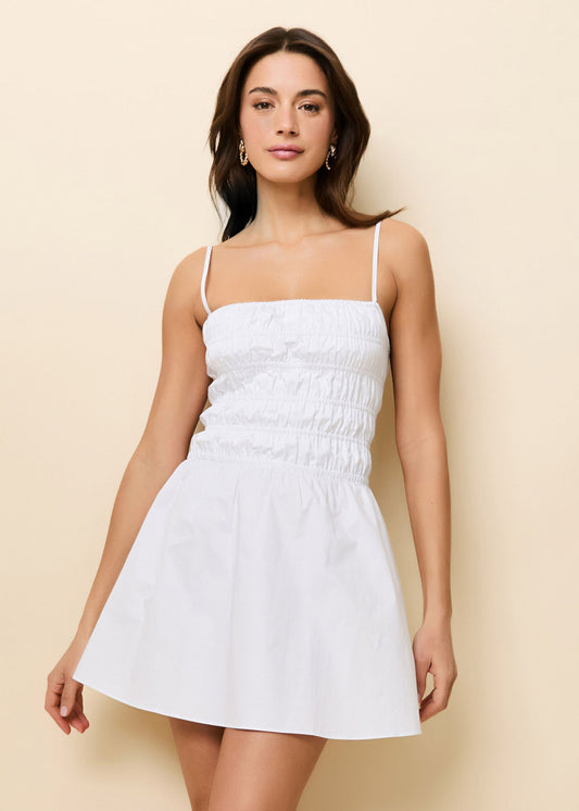 Delta Mini Dress in Optic White