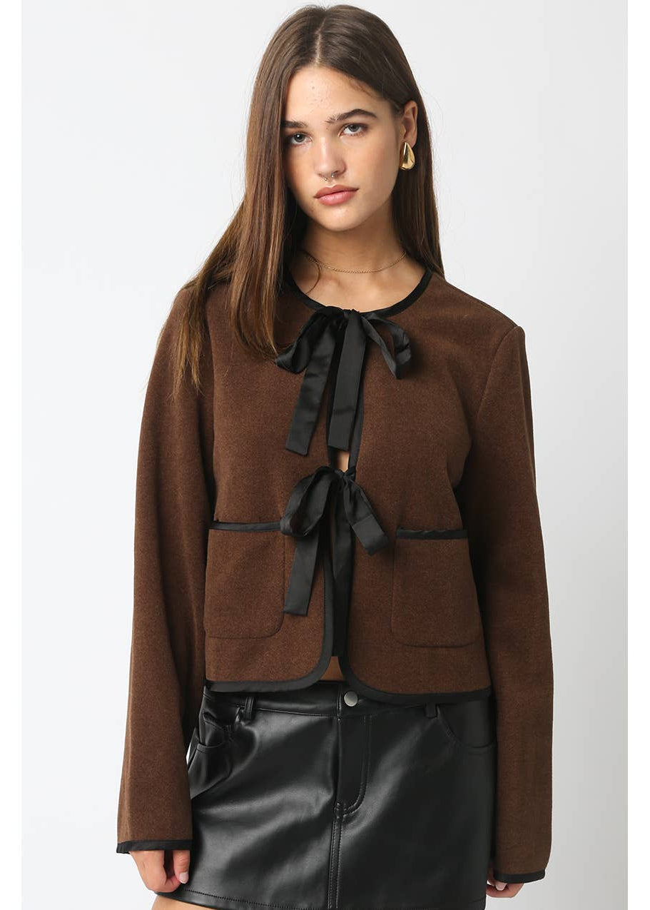 Brown Bow Jacket