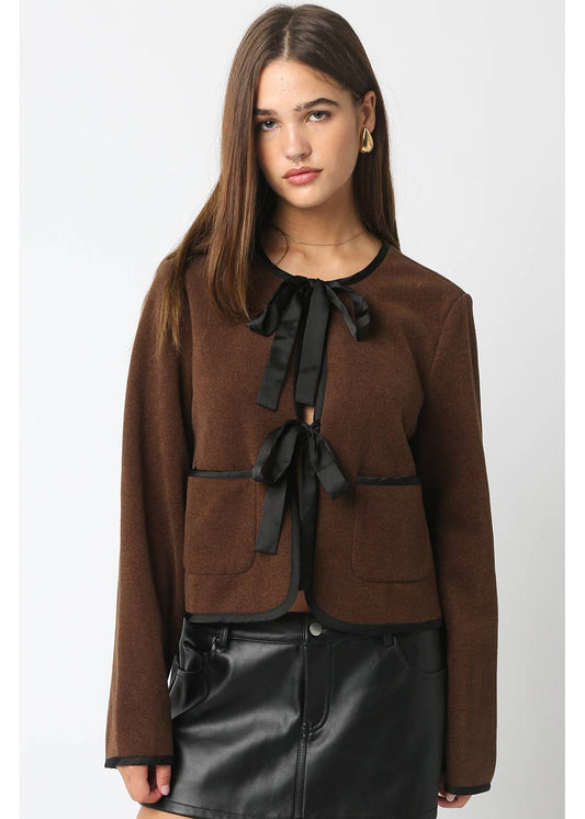 Brown Bow Jacket