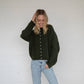 Clara Cardigan in Hunter Green
