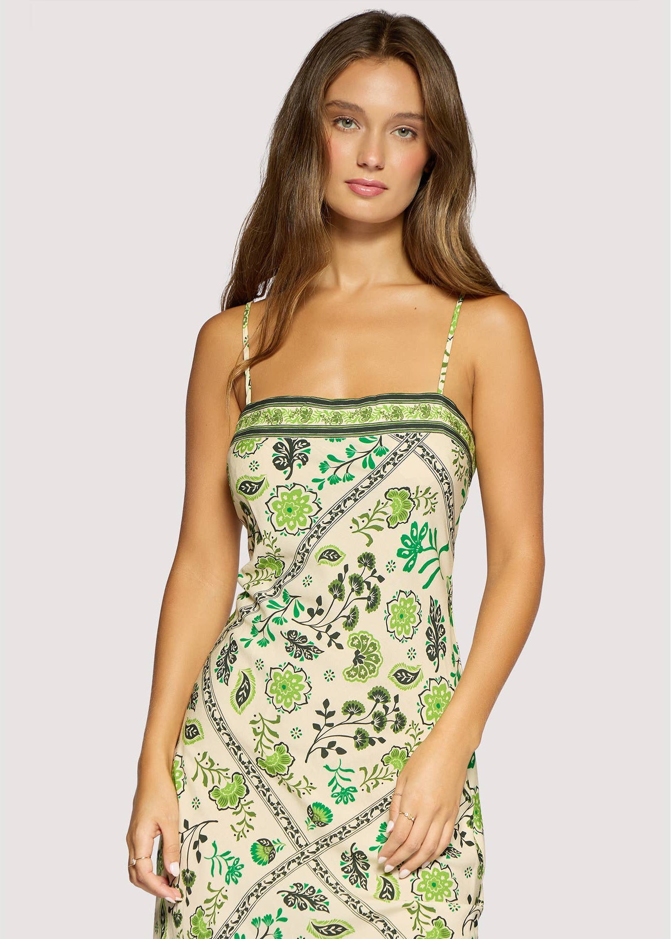 Spring Green Floral Dress