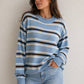 Stripe Crewneck in Light Blue