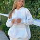 Quilted Pastel Hoodie : Shades of Blue