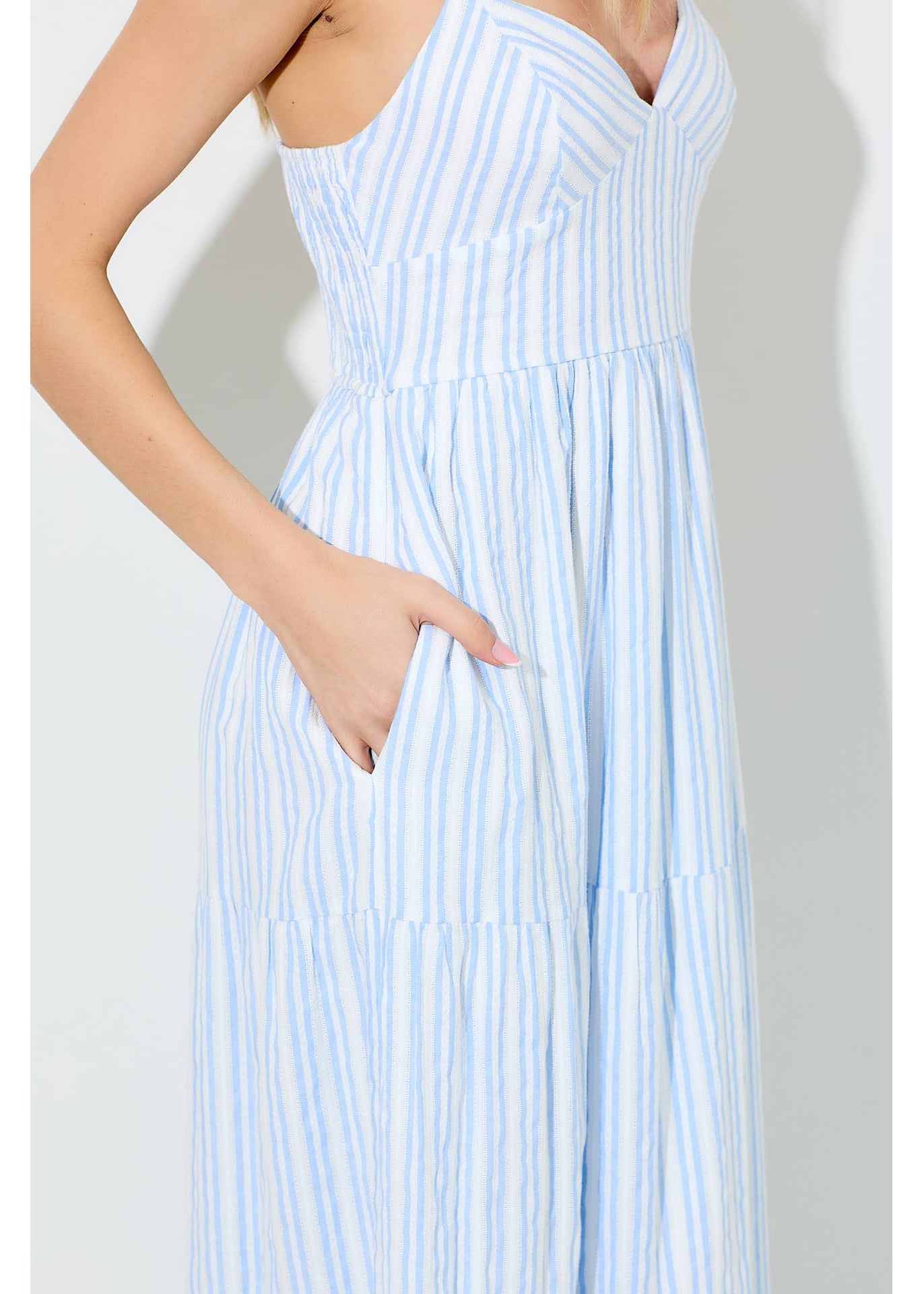 Pinstripe Maxi Dress