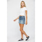 Mid Rise Mini Denim Skirt