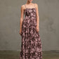 Flower Mesh Printed Dress in Mauve