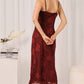 Sleeveless Cowl Neck Novelty Midi Slip Dress
