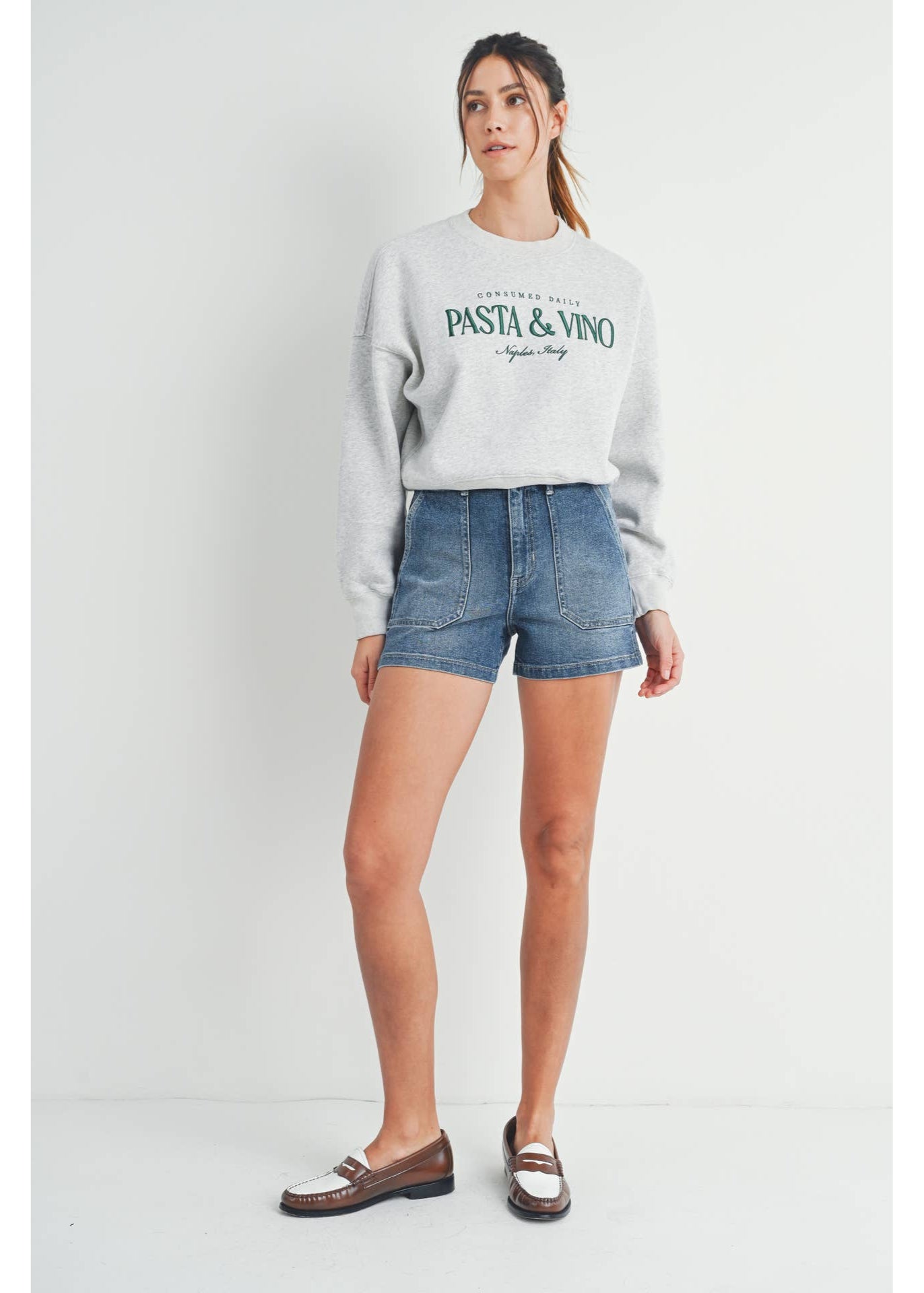 High Rise Utility Cargo Shorts