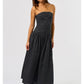 Strapless Polka Dot Tube Maxi Dress
